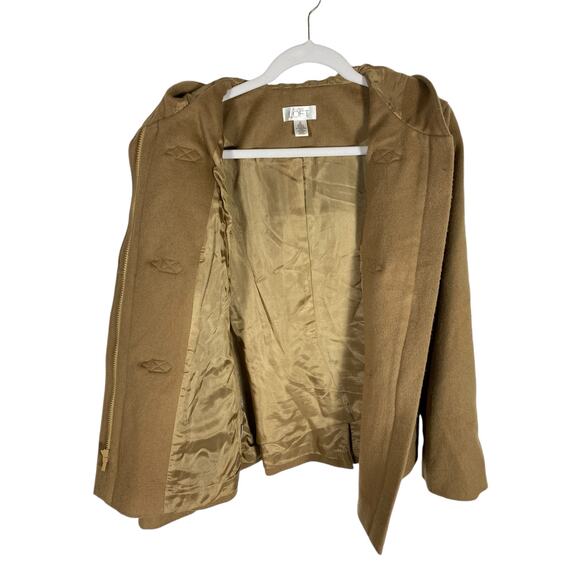 Women's Loft Brown Wool zip up Jacket Size 8 - Picture 2 of 9